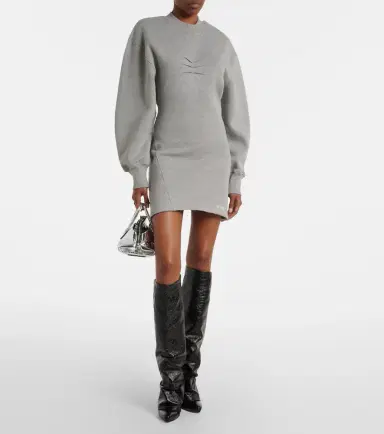 The Attico Cotton jersey sweatshirt dress | Thumbnail 5 The Attico Cotton jersey sweatshirt dress | Thumbnail 5