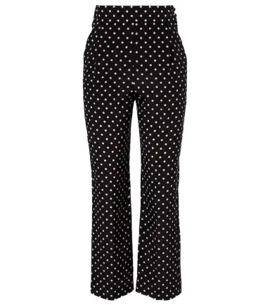 Valentino Silk crêpe de chine polka-dot straight pants | Thumbnail 1 Valentino Silk crêpe de chine polka-dot straight pants | Thumbnail 1