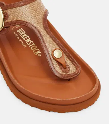 Birkenstock 1774 Gizeh leather-trimmed woven thong sandals | Thumbnail 3 Birkenstock 1774 Gizeh leather-trimmed woven thong sandals | Thumbnail 3