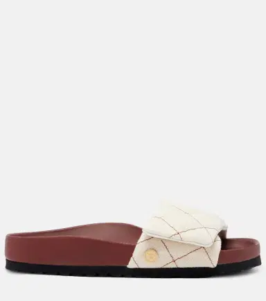 Birkenstock 1774 Sylt leather-trimmed quilted canvas slides | Thumbnail 2 Birkenstock 1774 Sylt leather-trimmed quilted canvas slides | Thumbnail 2