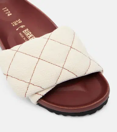 Birkenstock 1774 Sylt leather-trimmed quilted canvas slides | Thumbnail 3 Birkenstock 1774 Sylt leather-trimmed quilted canvas slides | Thumbnail 3