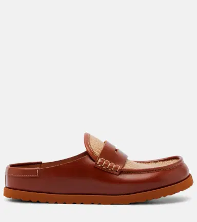 Birkenstock 1774 Naples leather-trimmed woven mules | Thumbnail 4 Birkenstock 1774 Naples leather-trimmed woven mules | Thumbnail 4