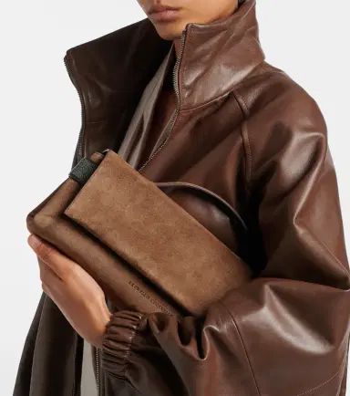 Brunello Cucinelli Essence Small suede top-handle bag | Thumbnail 4 Brunello Cucinelli Essence Small suede top-handle bag | Thumbnail 4