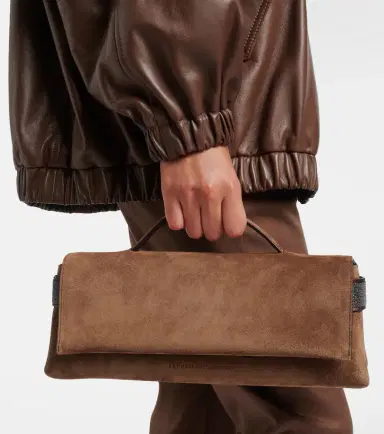 Brunello Cucinelli Essence Small suede top-handle bag | Thumbnail 6 Brunello Cucinelli Essence Small suede top-handle bag | Thumbnail 6