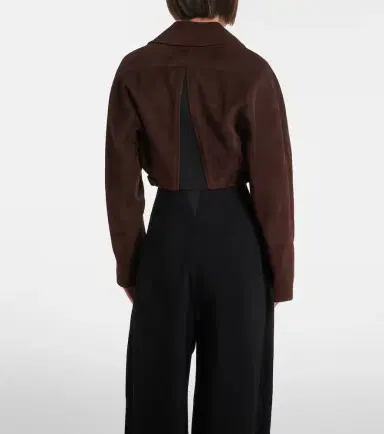 Alaïa Alaïa Cropped suede biker jacket | Thumbnail 3 Alaïa Alaïa Cropped suede biker jacket | Thumbnail 3