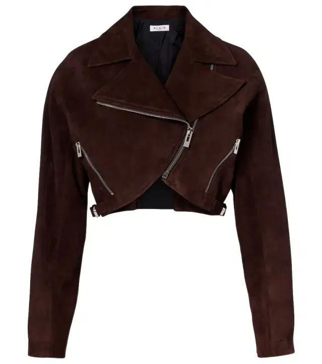 Alaia Alaïa Cropped suede biker jacket