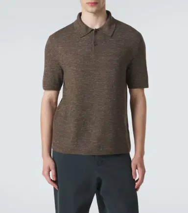 The Row Ravi silk, cashmere, and linen polo shirt | Thumbnail 2 The Row Ravi silk, cashmere, and linen polo shirt | Thumbnail 2