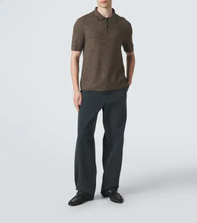The Row Ravi silk, cashmere, and linen polo shirt | Thumbnail 4 The Row Ravi silk, cashmere, and linen polo shirt | Thumbnail 4