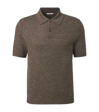 The Row Ravi silk, cashmere, and linen polo shirt | Thumbnail 1 The Row Ravi silk, cashmere, and linen polo shirt | Thumbnail 1