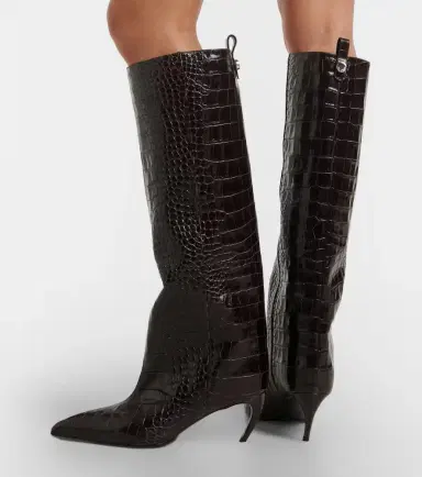 The Attico Lea croc-effect leather knee-high boots | Thumbnail 6 The Attico Lea croc-effect leather knee-high boots | Thumbnail 6