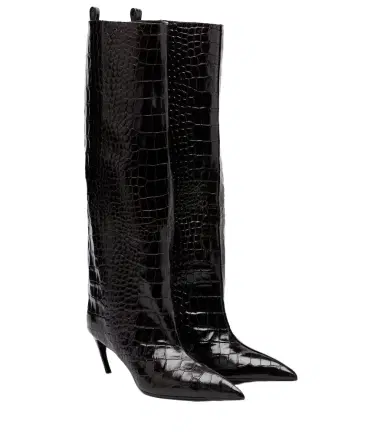 The Attico Lea croc-effect leather knee-high boots | Thumbnail 1 The Attico Lea croc-effect leather knee-high boots | Thumbnail 1