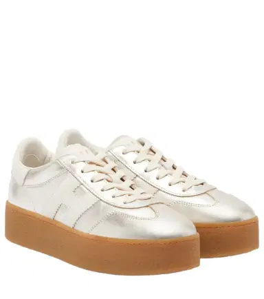 Hogan H698 metallic leather platform sneakers | Thumbnail 1 Hogan H698 metallic leather platform sneakers | Thumbnail 1