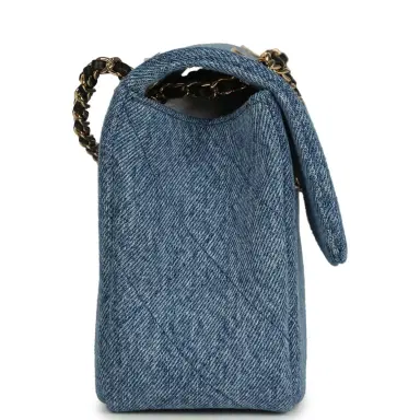 Chanel Chanel Medium "Eyes on You" Flap Bag Blue Denim Gold Hardware | Thumbnail 3 Chanel Chanel Medium "Eyes on You" Flap Bag Blue Denim Gold Hardware | Thumbnail 3