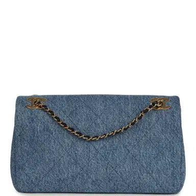 Chanel Chanel Medium "Eyes on You" Flap Bag Blue Denim Gold Hardware | Thumbnail 4 Chanel Chanel Medium "Eyes on You" Flap Bag Blue Denim Gold Hardware | Thumbnail 4