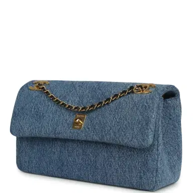 Chanel Chanel Medium "Eyes on You" Flap Bag Blue Denim Gold Hardware | Thumbnail 5 Chanel Chanel Medium "Eyes on You" Flap Bag Blue Denim Gold Hardware | Thumbnail 5