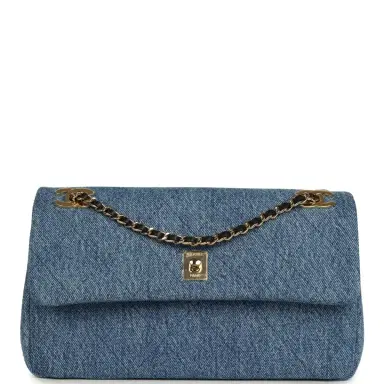Chanel Chanel Medium "Eyes on You" Flap Bag Blue Denim Gold Hardware | Thumbnail 1 Chanel Chanel Medium "Eyes on You" Flap Bag Blue Denim Gold Hardware | Thumbnail 1