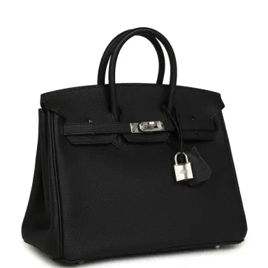 HERMÈS Hermes Birkin 25 Black Togo Palladium Hardware | Thumbnail 2 HERMÈS Hermes Birkin 25 Black Togo Palladium Hardware | Thumbnail 2