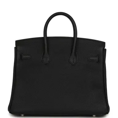 HERMÈS Hermes Birkin 25 Black Togo Palladium Hardware | Thumbnail 4 HERMÈS Hermes Birkin 25 Black Togo Palladium Hardware | Thumbnail 4