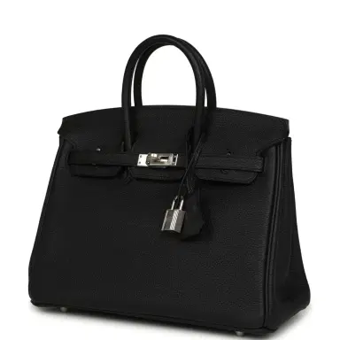 HERMÈS Hermes Birkin 25 Black Togo Palladium Hardware | Thumbnail 5 HERMÈS Hermes Birkin 25 Black Togo Palladium Hardware | Thumbnail 5