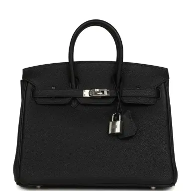 HERMÈS Hermes Birkin 25 Black Togo Palladium Hardware | Thumbnail 1 HERMÈS Hermes Birkin 25 Black Togo Palladium Hardware | Thumbnail 1