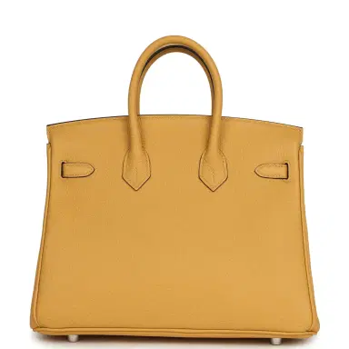 HERMÈS Hermes Birkin 25 Paille Togo Palladium Hardware | Thumbnail 4 HERMÈS Hermes Birkin 25 Paille Togo Palladium Hardware | Thumbnail 4