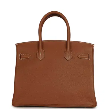HERMÈS Hermes Birkin 30 Gold Togo Palladium Hardware | Thumbnail 4 HERMÈS Hermes Birkin 30 Gold Togo Palladium Hardware | Thumbnail 4