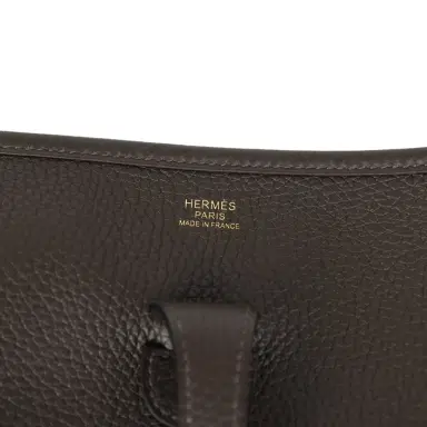 HERMÈS Hermes Evelyne III PM Ebene Clemence Gold Hardware | Thumbnail 7 HERMÈS Hermes Evelyne III PM Ebene Clemence Gold Hardware | Thumbnail 7