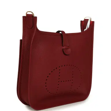 HERMÈS Hermes Evelyne III PM Rouge H Clemence Gold Hardware | Thumbnail 2 HERMÈS Hermes Evelyne III PM Rouge H Clemence Gold Hardware | Thumbnail 2