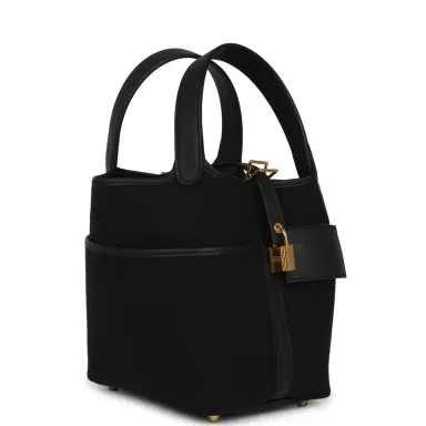 HERMÈS Hermes Picotin Cargo 18 Black Toile Goeland and Swift Gold Hardware | Thumbnail 2 HERMÈS Hermes Picotin Cargo 18 Black Toile Goeland and Swift Gold Hardware | Thumbnail 2