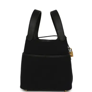 HERMÈS Hermes Picotin Cargo 18 Black Toile Goeland and Swift Gold Hardware | Thumbnail 4 HERMÈS Hermes Picotin Cargo 18 Black Toile Goeland and Swift Gold Hardware | Thumbnail 4
