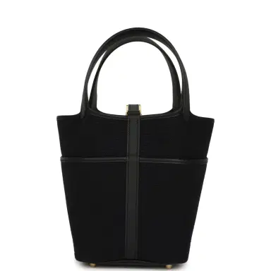 HERMÈS Hermes Picotin Cargo 18 Black Toile Goeland and Swift Gold Hardware | Thumbnail 5 HERMÈS Hermes Picotin Cargo 18 Black Toile Goeland and Swift Gold Hardware | Thumbnail 5