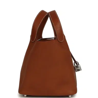HERMÈS Hermes Picotin Lock 18 Fauve Barenia Faubourg Palladium Hardware | Thumbnail 3 HERMÈS Hermes Picotin Lock 18 Fauve Barenia Faubourg Palladium Hardware | Thumbnail 3