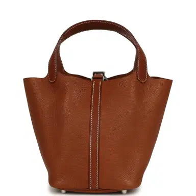 HERMÈS Hermes Picotin Lock 18 Fauve Barenia Faubourg Palladium Hardware | Thumbnail 4 HERMÈS Hermes Picotin Lock 18 Fauve Barenia Faubourg Palladium Hardware | Thumbnail 4