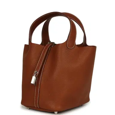 HERMÈS Hermes Picotin Lock 18 Fauve Barenia Faubourg Palladium Hardware | Thumbnail 5 HERMÈS Hermes Picotin Lock 18 Fauve Barenia Faubourg Palladium Hardware | Thumbnail 5