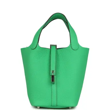 HERMÈS Hermes Picotin Lock 18 Vert Comics Clemence Palladium Hardware | Thumbnail 1 HERMÈS Hermes Picotin Lock 18 Vert Comics Clemence Palladium Hardware | Thumbnail 1