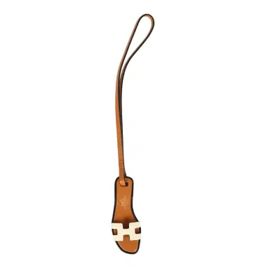 HERMÈS Hermes Sac Oran Nano Bag Charm White, Naturel Sable, Black Epsom, Butler, Vache Hunter | Thumbnail 1 HERMÈS Hermes Sac Oran Nano Bag Charm White, Naturel Sable, Black Epsom, Butler, Vache Hunter | Thumbnail 1