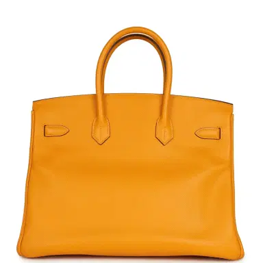 HERMÈS Pre-owned Hermes Birkin 35 Jaune D'or Epsom Palladium Hardware | Thumbnail 4 HERMÈS Pre-owned Hermes Birkin 35 Jaune D'or Epsom Palladium Hardware | Thumbnail 4