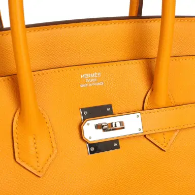 HERMÈS Pre-owned Hermes Birkin 35 Jaune D'or Epsom Palladium Hardware | Thumbnail 7 HERMÈS Pre-owned Hermes Birkin 35 Jaune D'or Epsom Palladium Hardware | Thumbnail 7