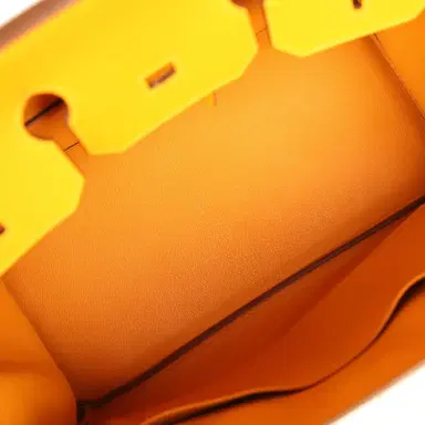 HERMÈS Pre-owned Hermes Birkin 35 Jaune D'or Epsom Palladium Hardware | Thumbnail 8 HERMÈS Pre-owned Hermes Birkin 35 Jaune D'or Epsom Palladium Hardware | Thumbnail 8