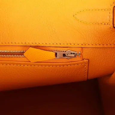 HERMÈS Pre-owned Hermes Birkin 35 Jaune D'or Epsom Palladium Hardware | Thumbnail 9 HERMÈS Pre-owned Hermes Birkin 35 Jaune D'or Epsom Palladium Hardware | Thumbnail 9