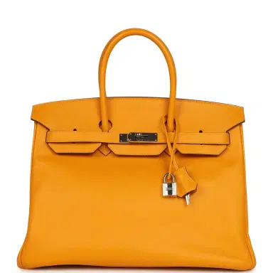 HERMÈS Pre-owned Hermes Birkin 35 Jaune D'or Epsom Palladium Hardware | Thumbnail 1 HERMÈS Pre-owned Hermes Birkin 35 Jaune D'or Epsom Palladium Hardware | Thumbnail 1