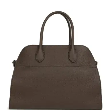 The Row The Row Soft Margaux 12 Bag Deep Brown Calfskin Silver Hardware | Thumbnail 4 The Row The Row Soft Margaux 12 Bag Deep Brown Calfskin Silver Hardware | Thumbnail 4