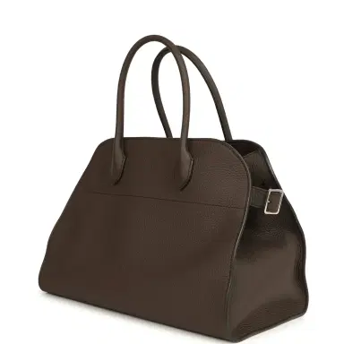 The Row The Row Soft Margaux 12 Bag Deep Brown Calfskin Silver Hardware | Thumbnail 5 The Row The Row Soft Margaux 12 Bag Deep Brown Calfskin Silver Hardware | Thumbnail 5