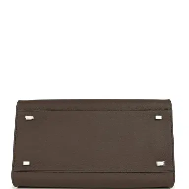 The Row The Row Soft Margaux 12 Bag Deep Brown Calfskin Silver Hardware | Thumbnail 6 The Row The Row Soft Margaux 12 Bag Deep Brown Calfskin Silver Hardware | Thumbnail 6