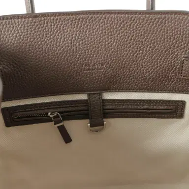 The Row The Row Soft Margaux 12 Bag Deep Brown Calfskin Silver Hardware | Thumbnail 9 The Row The Row Soft Margaux 12 Bag Deep Brown Calfskin Silver Hardware | Thumbnail 9