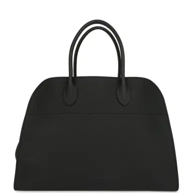 The Row The Row Soft Margaux 15 Bag Black Calfskin Silver Hardware | Thumbnail 4 The Row The Row Soft Margaux 15 Bag Black Calfskin Silver Hardware | Thumbnail 4