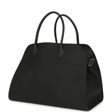The Row The Row Soft Margaux 15 Bag Black Calfskin Silver Hardware | Thumbnail 5 The Row The Row Soft Margaux 15 Bag Black Calfskin Silver Hardware | Thumbnail 5