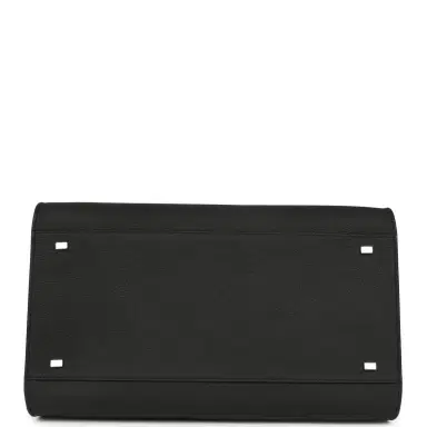 The Row The Row Soft Margaux 15 Bag Black Calfskin Silver Hardware | Thumbnail 7 The Row The Row Soft Margaux 15 Bag Black Calfskin Silver Hardware | Thumbnail 7