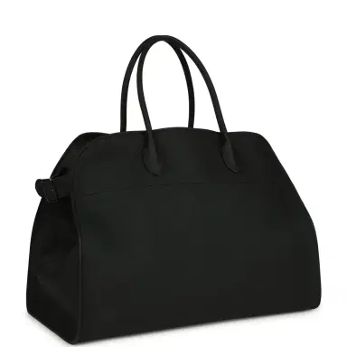 The Row The Row Soft Margaux 17 Bag Black Calfskin Silver Hardware | Thumbnail 2 The Row The Row Soft Margaux 17 Bag Black Calfskin Silver Hardware | Thumbnail 2