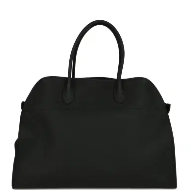 The Row The Row Soft Margaux 17 Bag Black Calfskin Silver Hardware | Thumbnail 4 The Row The Row Soft Margaux 17 Bag Black Calfskin Silver Hardware | Thumbnail 4